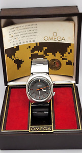 Vintage Omega Geneve Chronostop REF 145.009 Stainless Steel Watch with box works