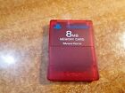 OEM Sony PlayStation 2 PS2 8MB Memory Card - Red - SCPH-10020 *TESTED*