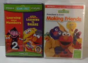 Sesame Street Learning to Share Learning About Numbers Making Friends DVD -Lot 2