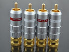 Set of 4 CMC Gold Plated RCA Plug Connector Pure Copper Pin #CMC1016-WU-CU