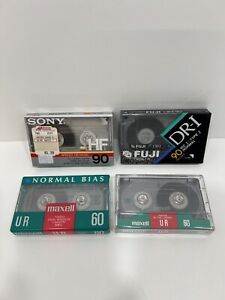 New ListingMaxwell 60/SONY HF90/ FUJI 90 Audio Recording Cassett Tapes 3 NEW 1 USED