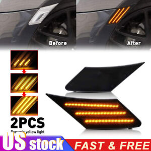 Smoke LED Side Marker Bumper Light For 2013-2020 Subaru BRZ Scion FR-S Toyota 86