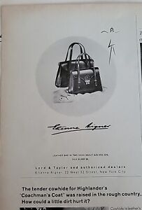 1967 Etienne Aigner Leather Purse Handbag Silk Scarf Vintage Fashion ad
