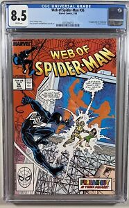 Web of Spider-Man 36 (Marvel, 1988)  CGC 8.5 WP **First Appearance of Tombstone*