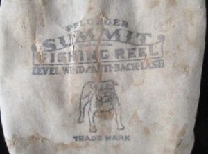 1993  BullDog  POUCH Bag  PFLUEGER SUMMIT FISHING REEL LEVEL WIND/ANTI-BACK-LASH