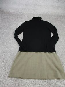 Theory Sweater Dress Womens P Petites Black Wool