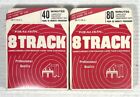 Lot of 2 SEALED Blank Realistic 8-Track Tape 1-80 min 44-841A & 1-40 min 44-840A