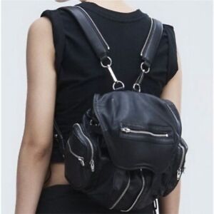 ❤️Alexander Wang Marti Black Leather Backpack Shoulder Bag Crossbody