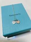 TIFFANY & Co. Return to Mini Double Heart Pendant Necklace Enamel pink japan#499