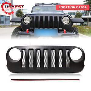 JL Style Front Bumper Grille Mesh Grill Fit For Jeep Wrangler JK / JKU 2007-2017 (For: Jeep)