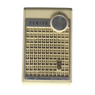 Vtg Zenith Royal 100 Zenette All (6) Transistor Radio Yellow Foldout Stand Works