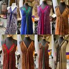Pack of 10 PCs Vintage Silk Sari Dress Helter dress Multicolor Bohemian Gypsy