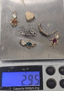 Scrap Gold Jewelry Lot 14k 2.23 Grams 10k 0.70 Grams  Total Grams 2.93