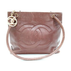Chanel Tote Bag  Browns Caviar Skin 3233071