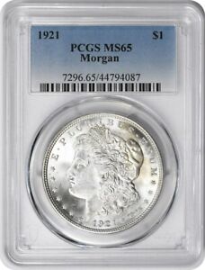 1921 Morgan Silver Dollar MS65 PCGS