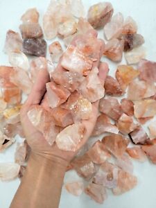Fire Quartz Crystals Raw Rough Stones Bulk Healing Crystals Gemstones Rocks