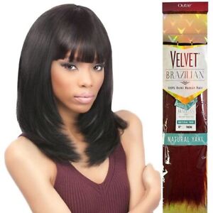 Outre Velvet Brazilian 100% Remy Human Hair NATURAL YAKI