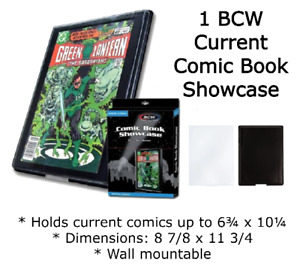 BCW Modern / Current Comic Book Showcase Holder Black Back Frame Wall Mountable