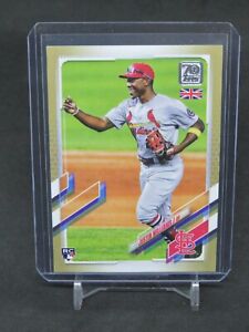 2021 TOPPS UK EDITION JUSTIN WILLIAMS GOLD RC /25 ST. LOUIS CARDINALS MB6