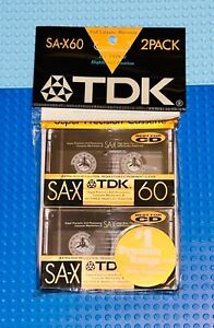 TDK  SA-X  VS. VI  1989  60 TYPE II   TWINPAK  BLANK CASSETTE TAPES (2) (SEALED)