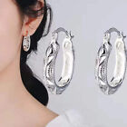 Elegant Jewelry 925 Silver Filled Hoop Earring Women Wedding Party Gift