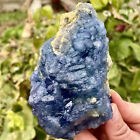 1.36LB Natural transparent blue cubic fluorite mineral crystal sample/China