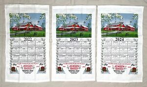 3 Cloth Fabric Calendars 2022-2024 Angus Barn Country 16 x 27 or Dish Towels