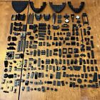 LEGO Lot 240 Black Brick Pieces Various Sizes 1x4 1x2 1x1 Vintage Boat Hull More