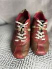 Diesel Leather Shoes Womens Size 8 F608ST Red Brown Casual  Footwear 38.5