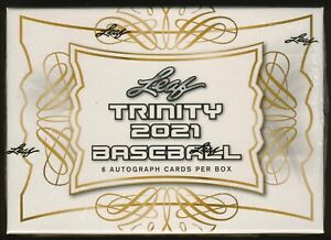 2021 Leaf Trinity Baseball Factory Sealed HOBBY BOX (6 Autos per box!)
