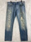 Gap 1969 Jeans Mens 36 Skinny Blue Kaihara Japanese Selvedge Denim 36x32