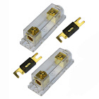 VOODOO (2 Pack) - Gold ANL Fuse Holder 2/0 or 1/0 0 Gauge (300 Amp Fuse)