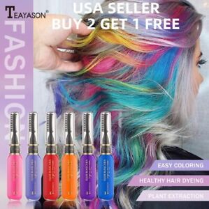 12 Colors Hair Chalk Temporary Hair Color Comb Hair Dye Can be used as Mascara