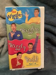 The Wiggles - Wiggly, Wiggly World - VHS - White Hard Clamshell EUC