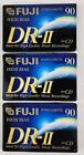 Pack of 3 FUJI DR-II High Bias 90 Type 2 Blank Cassette Tapes 90 Minutes Sealed