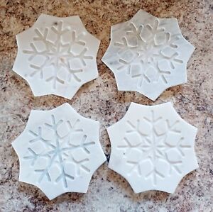 Aspen Home Marble Snowflake Coasters Set Of 4 Made In India