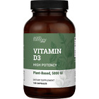 Vegan Vitamin D3 5000 IU Capsules - 120 Capsules (4-Month Supply)