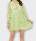 Vince Camuto Women’s Dress Plus Size 3X Floral Ruffle Long Sleeve Mini Summer