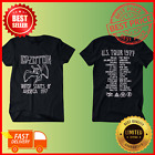 Led Zeppelin 1977 American Tour T-Shirt Unisex Black Mens S-5XL PPN11E