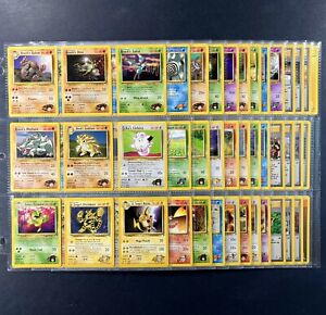 Pokemon GYM HEROES Set COMPLETE Non Holo Cards #20-132 Lot RARE 1st Edition NM++