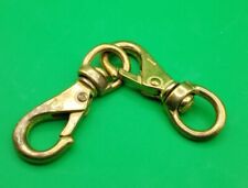 New ListingLot Of 2 #1 Vintage Solid Brass Trigger Snap Swivel Dog Horse Clasp Hook
