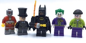 LEGO LOT OF 5 SUPER HERO MINIFIGURES BATMAN JOKER HENCHMEN DEADSHOT PENGUIN