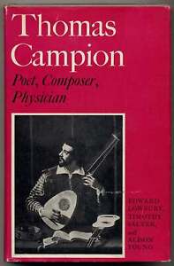 Edward LOWBURY, Timothy Salter / Thomas Campion Poet Composer Physician 1970
