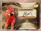 2007-08 Exquisite Yao Ming Scripted Swatches /15 RARE Three Color Patch Auto