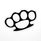 (095item#) Brass Knuckles Decal/Sticker (fighting, boxing)