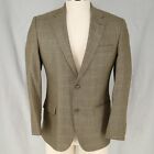 Coppley Brown Plaid Sport Coat Size 40R Mens Jacket Silk Wool Blazer 2 Button