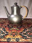 Vintage Royal Holland  Pewter Rattan Handle Coffee Tea Pot Made In Holland
