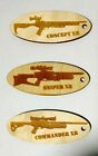 Laser Cut Key Fobs depicting Brocock Air Rifles
