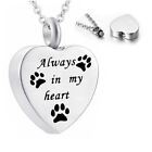 Heart Urn Necklace for Ashes - Pet Cremation Jewelry Keepsake Memorial Penda_-_