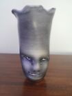 Bing Gleitsman Face Vase Signed 1994 Ceramic Glazed Abstract Vintage MCM